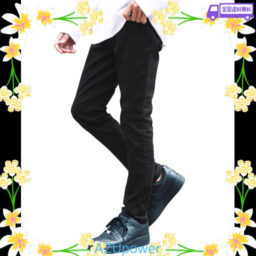 [JIGGYS SHOP] ジギーズショップ カラースキニー & スリムチノパンツ M ブラック ストレッチ スキニーパンツ メンズ スリムパンツ チノ..