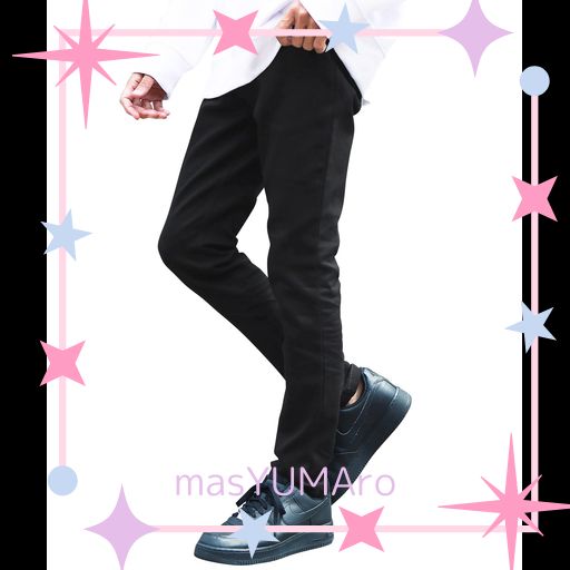 [JIGGYS SHOP] ジギーズショップ カラースキニー & スリムチノパンツ M ブラック ストレッチ スキニーパンツ メンズ スリムパンツ チノ..